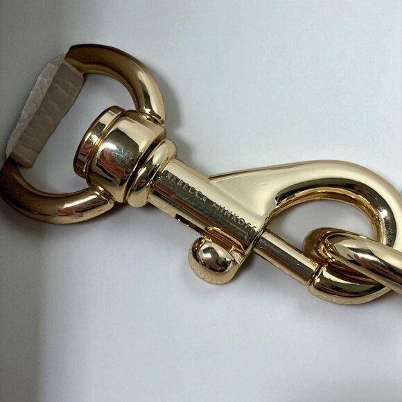 Rebecca Minkoff Quilted Edie Leather Crossbody Bag Convertible Strap Beige/Gold - Picture 11 of 12